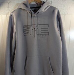 American Eagle Outfitters Men's Light Gray Hoodie Size Medium Tall